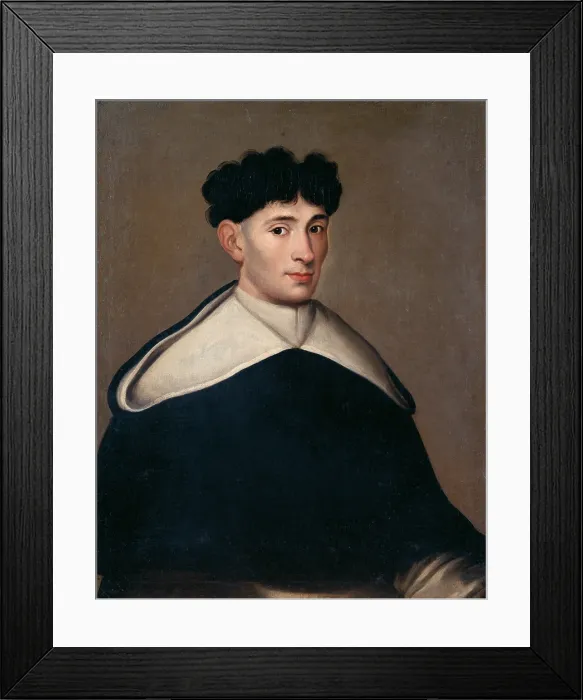Framed Print : Portrait of Publio Rusca, by Antonio Cifrondi, 1650 - 1700, 18th Century, oil on canvas - Italy, Lombardy, Milan, Castello Sforzesco, Civic Collections of Ancient Art