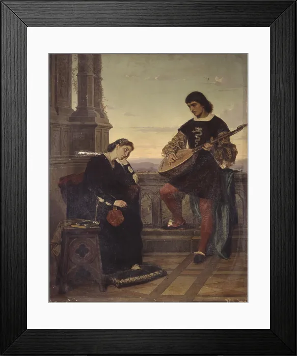 Framed Print : Beatrice di Tenda and Orombello, by Giuseppe Giani, 19th Century, oil on canvas - Italy, Lombardy, Milan, Brera Collection. Whole artwork view Framed Print : Beatrice di Tenda and Orombello, by Giuseppe Giani, 19th Century, oil on canvas - Italy, Lombardy, Milan, Brera Collection. Whole artwork view