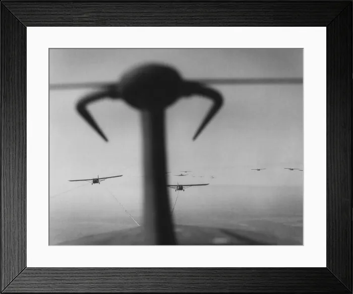 Framed Print : Gliders towed by Douglas C-47s in Operation Varsity, the largest airborne operation conducted during World War 2 Framed Print : Gliders towed by Douglas C-47s in Operation Varsity, the largest airborne operation conducted during World War 2