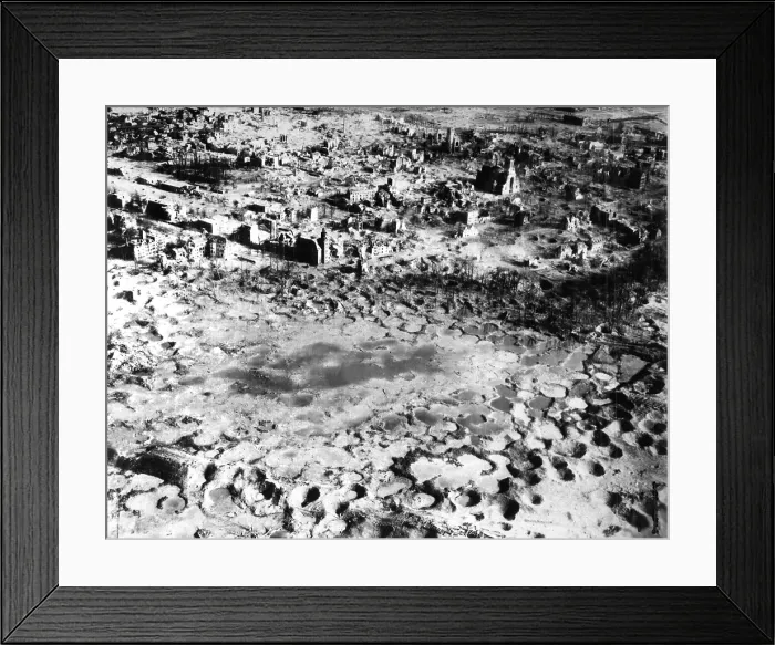 Framed Print : Wesel, Germany, a Nazi strategic depot, was intensely bombed in February and March 1945