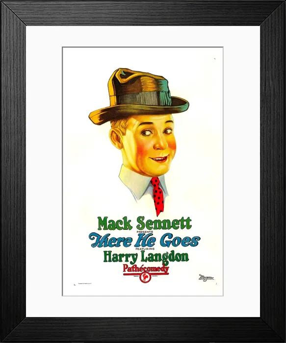 Framed Print : THERE HE GOES, Harry Langdon, 1925 Framed Print : THERE HE GOES, Harry Langdon, 1925