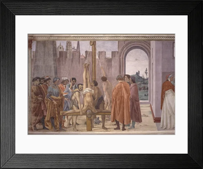 Framed Print : Disputation with Simon Magus and Crucifixion of Peter (Disputa con Simon Mago e Crocifissione di san Pietro), by Filippino Lippi, 1482-1485, 15th century, fresco