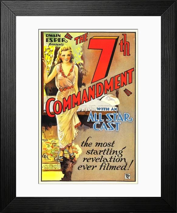 Framed Print : THE SEVENTH COMMANDMENT, (aka THE 7TH COMMANDMENT), Victoria Vinton, 1932