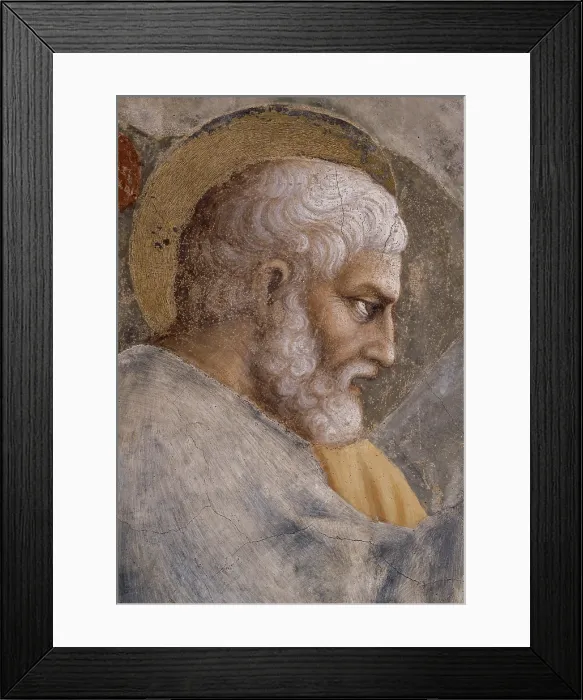 Framed Print : Preaching of Saint Peter (Predica di san Pietro), by Masolino, 1424-1425, 15th Century, fresco, 260 x 88 cm - Italy, Tuscany, Florence, Church of Santa Maria del Carmine
