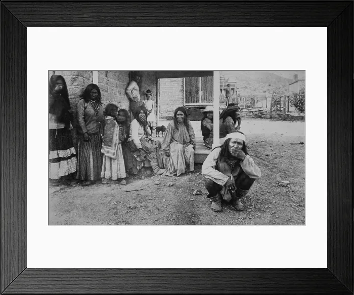 Framed Print : Chiricahua Apache prisoners interned at Fort Bowie, Arizona