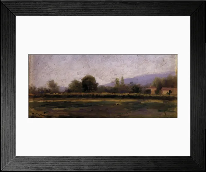 Framed Print : Brozola (La Brozola), by Demetrio Cosola, 1885 - 1895, 19th Century, oil on board - Private collection. Whole artwork view