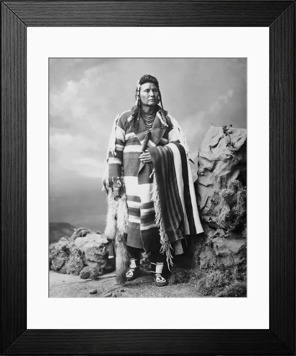 Framed Print : Chief Joseph of the Wallowa tribe of the Nez Perce Indians lived in the interior Pacific Northwest region Framed Print : Chief Joseph of the Wallowa tribe of the Nez Perce Indians lived in the interior Pacific Northwest region
