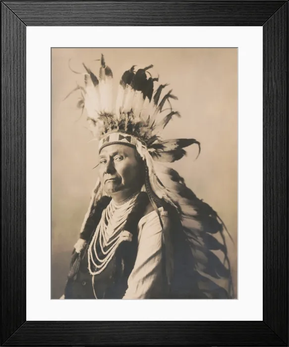 Framed Print : Chief Joseph, of the Nez Perce Wallowa Indian tribe, in a photograph by De Lancey Gill, ca.1900 Framed Print : Chief Joseph, of the Nez Perce Wallowa Indian tribe, in a photograph by De Lancey Gill, ca.1900