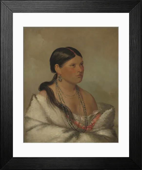 Framed Print : THE FEMALE EAGLE, SHAWANO, by George Catlin, 1830, painting, oil on canvas. This painting was made during Catlins early travels to depict Plains Indians in their native territory Framed Print : THE FEMALE EAGLE, SHAWANO, by George Catlin, 1830, painting, oil on canvas. This painting was made during Catlins early travels to depict Plains Indians in their native territory