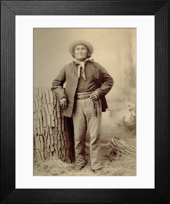 Framed Print : Geronimo, the great a Chiricahua Apache war chief, ca. 1890-1895, photo by George A. Addison Framed Print : Geronimo, the great a Chiricahua Apache war chief, ca. 1890-1895, photo by George A. Addison