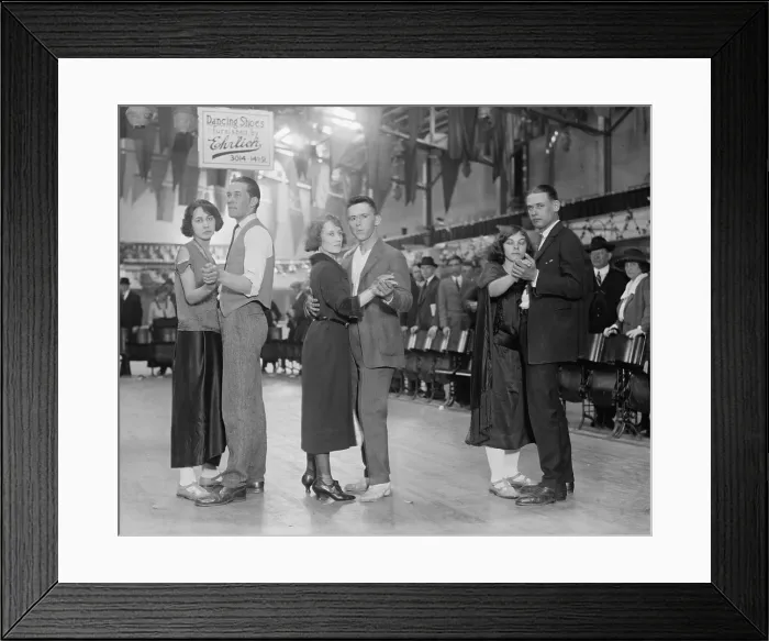Framed Print : Three couples about to begin a round of Marathon dancing, April 20, 1923, in Washington, D.C Framed Print : Three couples about to begin a round of Marathon dancing, April 20, 1923, in Washington, D.C