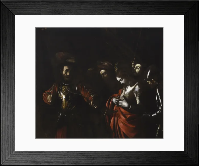 Framed Print : Martyrdom of Saint Ursula, by Michelangelo Merisi also known as Caravaggio, 1610, 17th Century, oil on canvas, 140, 5 x 170, 5 cm - Italy, Campania, Naples