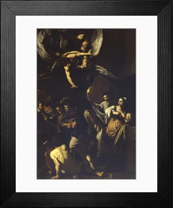 Framed Print : Seven Acts of Mercy, by Michelangelo Merisi also known as Caravaggio, 1606 - 1607, 17th Century, oil on canvas, 390 x 260 cm - Italy, Campania, Naples Framed Print : Seven Acts of Mercy, by Michelangelo Merisi also known as Caravaggio, 1606 - 1607, 17th Century, oil on canvas, 390 x 260 cm - Italy, Campania, Naples