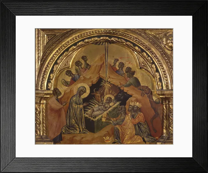 Framed Print : Polyptych of Saint Chiara, by Paolo Veneziano, ca. 1350, 14th Century, board with golden background, 167 x 285 cm - Italy, Veneto, Venice, Gallery of the Academy. Detail Framed Print : Polyptych of Saint Chiara, by Paolo Veneziano, ca. 1350, 14th Century, board with golden background, 167 x 285 cm - Italy, Veneto, Venice, Gallery of the Academy. Detail