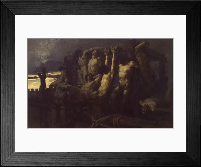 Framed Print : The Hostages of Crema (Gli ostaggi di Crema), by Gaetano Previati, 1879, 19th Century, oil on canvas, 138 x 225 cm - Italy, Lombardy, Milan, Brera Art Gallery. Whole artwork view Framed Print : The Hostages of Crema (Gli ostaggi di Crema), by Gaetano Previati, 1879, 19th Century, oil on canvas, 138 x 225 cm - Italy, Lombardy, Milan, Brera Art Gallery. Whole artwork view