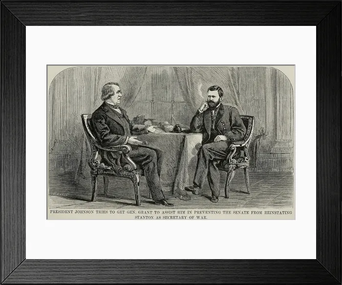 Framed Print : Early in 1866, Gen. Ulysses Grant privately disapproved of President Johnsons lenient policies toward the former Confederate states, where crimes against freedmen went unpunished