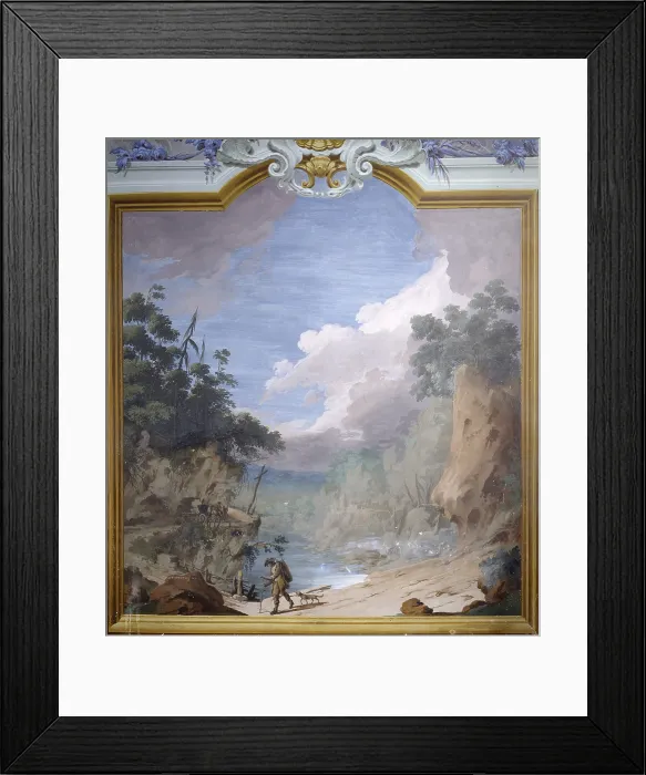 Framed Print : Rocky landscape with carriage and wayfarer (Paesaggio rupestre con carrozza e viandante), by Andrea Urbani, 1773, 18th Century, fresco - Italy, Veneto, Padua, Noventa Padovana Framed Print : Rocky landscape with carriage and wayfarer (Paesaggio rupestre con carrozza e viandante), by Andrea Urbani, 1773, 18th Century, fresco - Italy, Veneto, Padua, Noventa Padovana