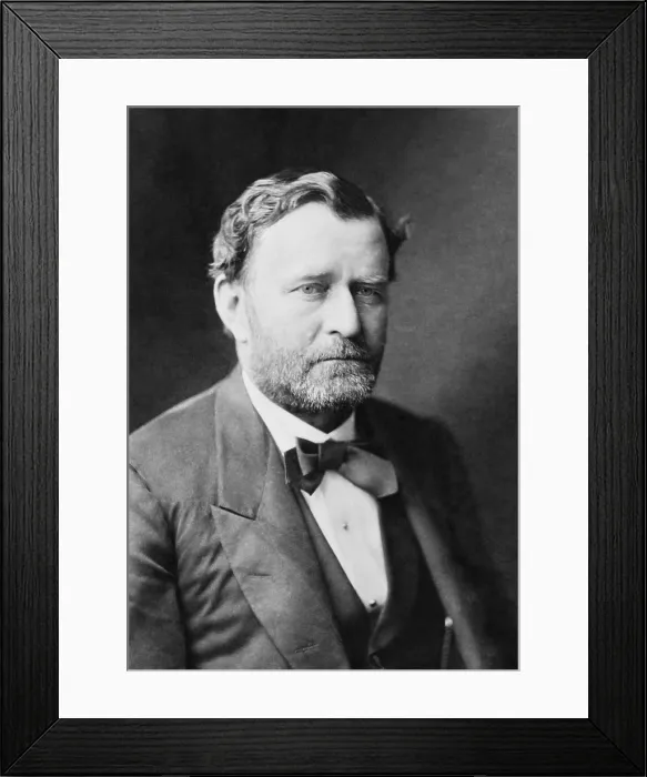 Framed Print : Ulysses S. Grant, in a photographic portrait taken between 1870-1880 (BSLOC_2018_10_73)