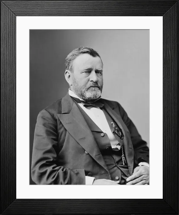 Framed Print : President Ulysses S. Grant, c. 1870-80. Photo by Mathew Brady Studio (BSLOC_2018_10_75)