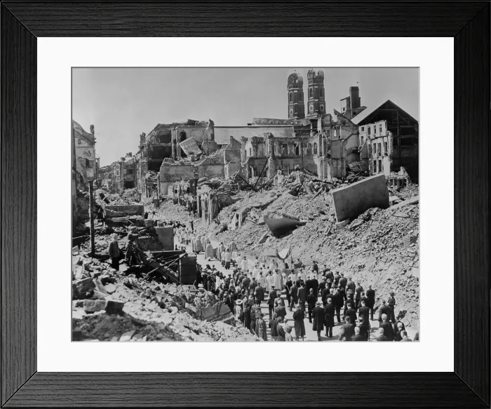 Framed Print : Feast of Corpus Christ Religious procession in the ruins of Munich, Germany. 1945 during World War 2. (BSLOC_2014_8_89) Framed Print : Feast of Corpus Christ Religious procession in the ruins of Munich, Germany. 1945 during World War 2. (BSLOC_2014_8_89)