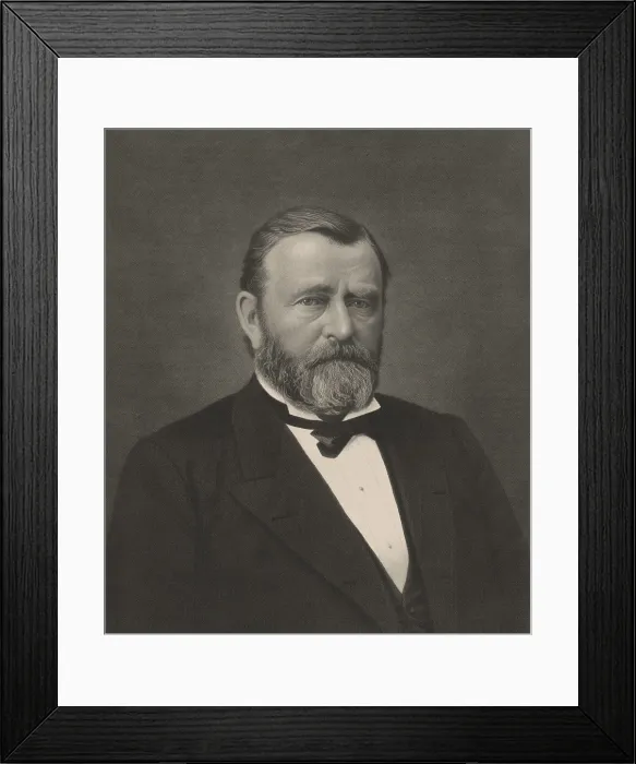 Framed Print : Ulysses S. Grant in portrait engraving published on Aug. 6, 1885, a few weeks after the former US Civil War general and two term presidents death, (BSLOC_2018_10_79) Framed Print : Ulysses S. Grant in portrait engraving published on Aug. 6, 1885, a few weeks after the former US Civil War general and two term presidents death, (BSLOC_2018_10_79)