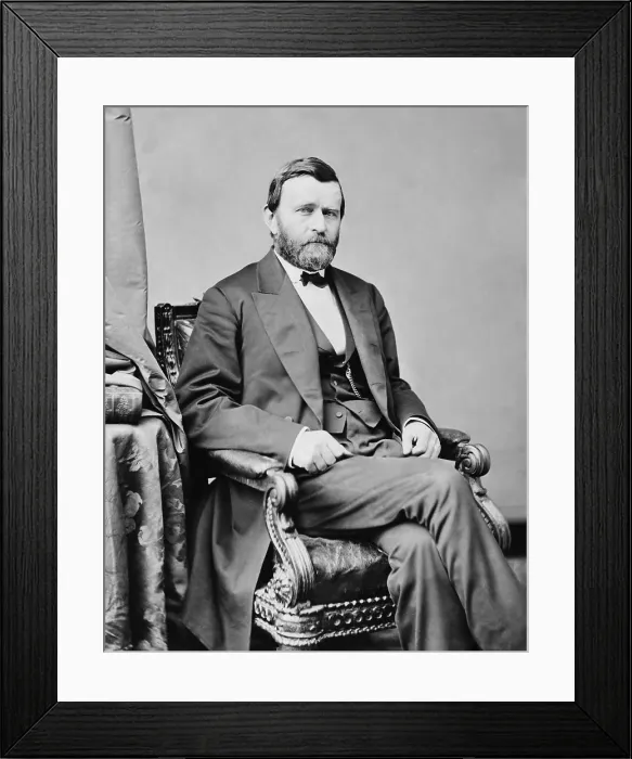Framed Print : President Ulysses S. Grant, c. 1868-72. Photo by Mathew Brady Studio (BSLOC_2018_10_81) Framed Print : President Ulysses S. Grant, c. 1868-72. Photo by Mathew Brady Studio (BSLOC_2018_10_81)