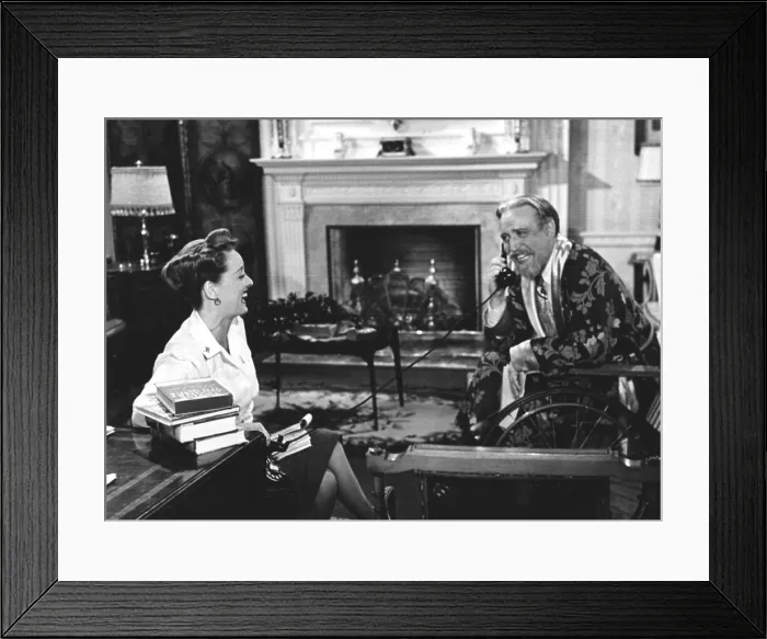 Framed Print : THE MAN WHO CAME TO DINNER, Bette Davis, Monty Woolley, 1942