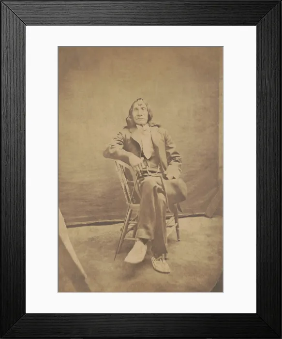 Framed Print : Red Cloud was the Oglala Lakota (Sioux) leader who followed the peace path
