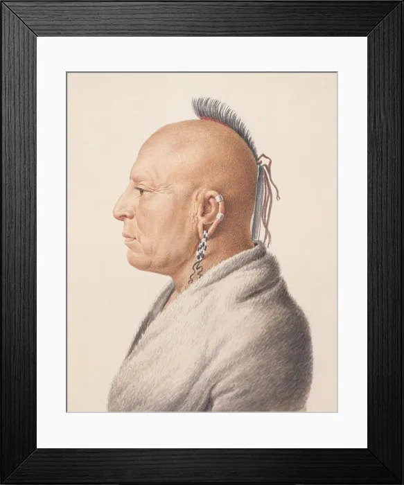 Framed Print : The watercolor painting is based on a drawing that Saint-Mmin made with a physionotrace, a device that mechanically reproduced an outline of a sitter's profile Framed Print : The watercolor painting is based on a drawing that Saint-Mmin made with a physionotrace, a device that mechanically reproduced an outline of a sitter's profile