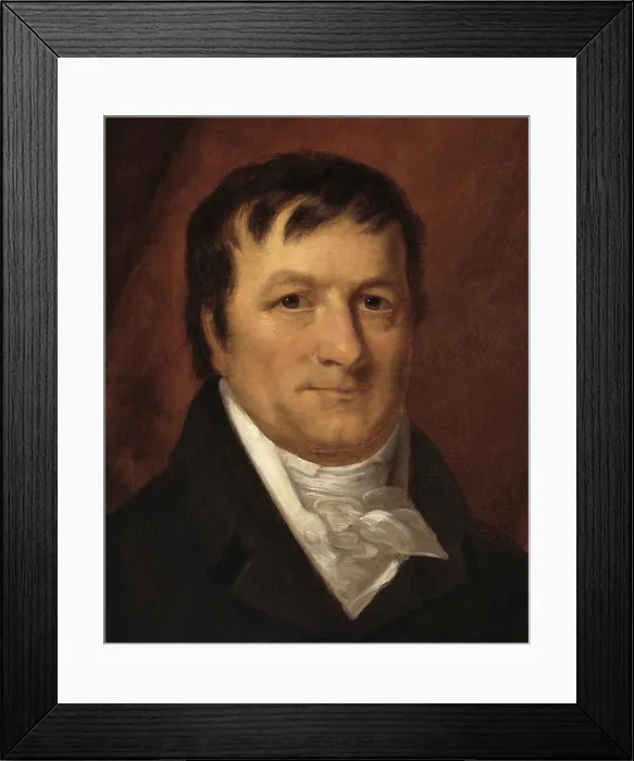 Framed Print : JOHN JACOB ASTOR, 1825, by John Wesley Jarvis, painting, oil on canvas. He made a fortune in the fur trade Framed Print : JOHN JACOB ASTOR, 1825, by John Wesley Jarvis, painting, oil on canvas. He made a fortune in the fur trade