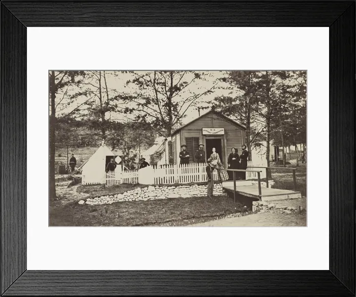 Framed Print : Members of the US Sanitary Commission at convalescent camp near Alexandria, Virginia Framed Print : Members of the US Sanitary Commission at convalescent camp near Alexandria, Virginia