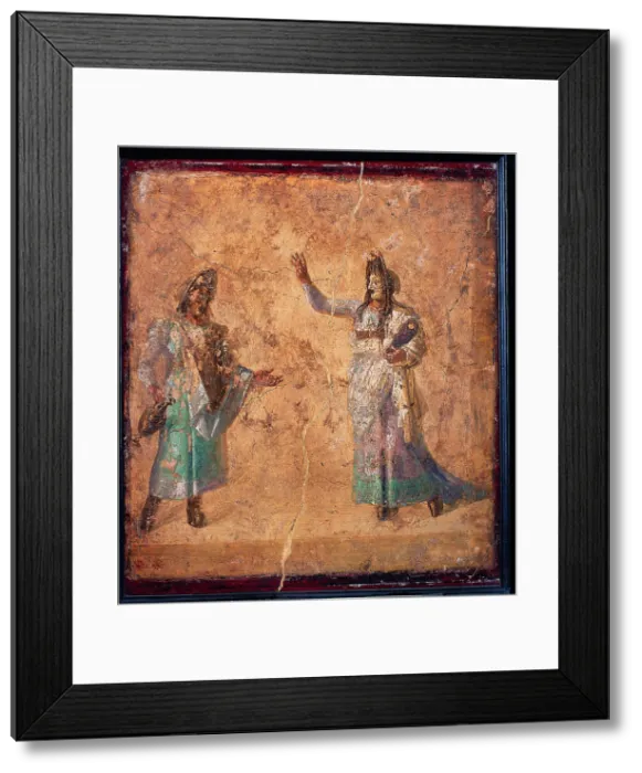 Framed Print : Scene from a Tragedy, by unknown artist, 62-79, 1st Century A.D. ripped fresco, 66 x 57 cm - Italy, Campania, Naples, National Archaeological Museum, Room LXXII, inv. 9039 Framed Print : Scene from a Tragedy, by unknown artist, 62-79, 1st Century A.D. ripped fresco, 66 x 57 cm - Italy, Campania, Naples, National Archaeological Museum, Room LXXII, inv. 9039