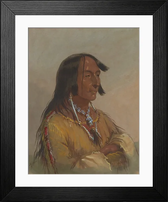 Framed Print : SHIM-A-CO-CHE, CROW CHIEF, 1858-1860, by Alfred Jacob Miller, painting, watercolor on paper
