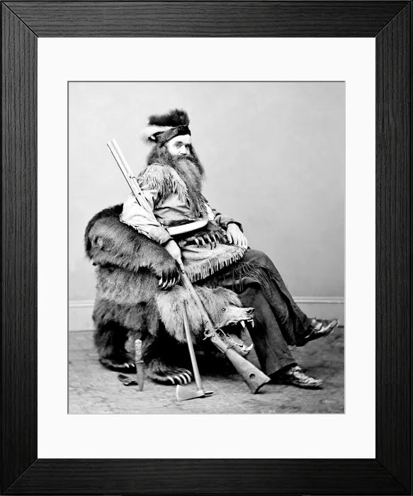 Framed Print : Seth Kinman, 1864, photo by Mathew Brady Studio Framed Print : Seth Kinman, 1864, photo by Mathew Brady Studio