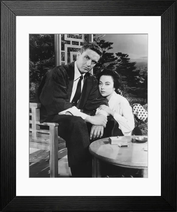 Framed Print : HOUSE OF BAMBOO, from left: Robert Stack, Shirley Yamaguchi, 1955, TM & Copyright 20th Century Fox Film Corp. / courtesy Everett Collection Framed Print : HOUSE OF BAMBOO, from left: Robert Stack, Shirley Yamaguchi, 1955, TM & Copyright 20th Century Fox Film Corp. / courtesy Everett Collection