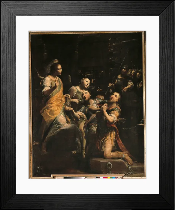 Framed Print : The Saints Fermo and Rustico in jail, by Giuseppe Maria Crespi also known as Spagnuolo or Spagnolo, 1729, 18th century - Italy, Lombardy, San Paolo d'Argon Framed Print : The Saints Fermo and Rustico in jail, by Giuseppe Maria Crespi also known as Spagnuolo or Spagnolo, 1729, 18th century - Italy, Lombardy, San Paolo d'Argon
