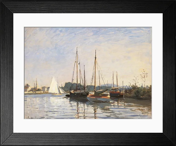 Framed Print : Pleasure boats at Argenteuil, by Claude Monet, 1872, 19th Century, oil on canvas, 82, 4 x 60 cm - France, Paris, Muse d'Orsay. Whole artwork view