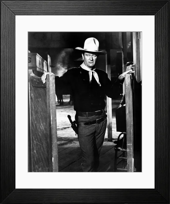 Framed Print : THE MAN WHO SHOT LIBERTY VALANCE, John Wayne, 1962