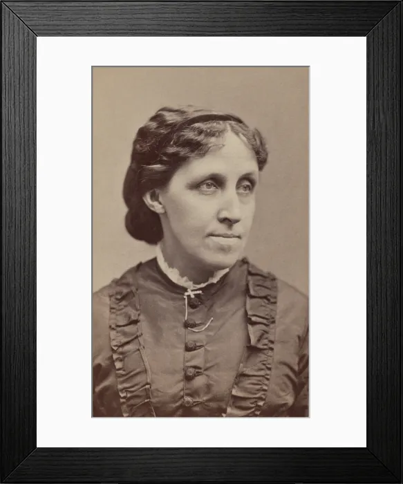 Framed Print : Louisa May Alcott served as a nurse in the Union Hospital at Georgetown, DC in 1862. She contracted a severe case of typhoid in her sixth week, ending her service
