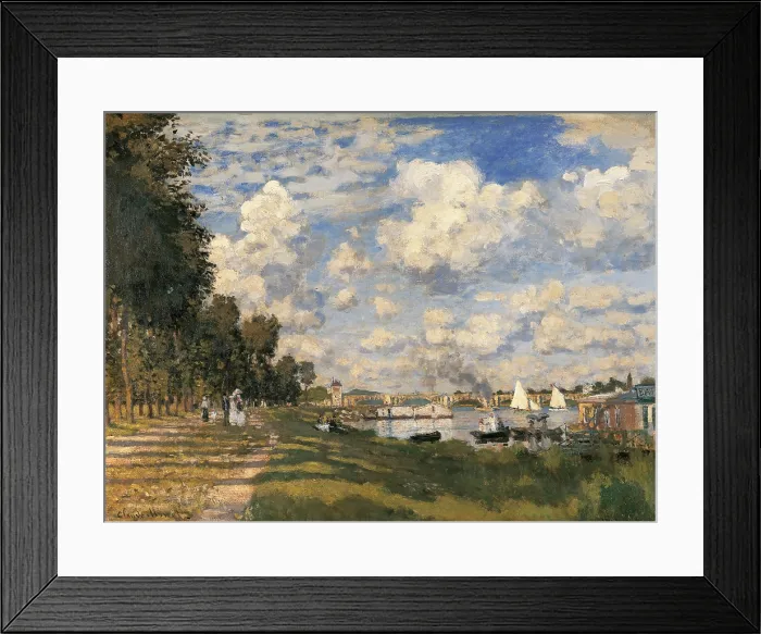 Framed Print : The Basin at Argenteuil, by Claude Monet, 1872, 19th Century, oil on canvas - France, Paris, Muse d'Orsay. Whole artwork view Framed Print : The Basin at Argenteuil, by Claude Monet, 1872, 19th Century, oil on canvas - France, Paris, Muse d'Orsay. Whole artwork view
