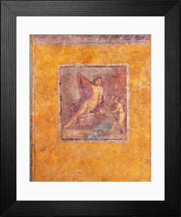 Framed Print : Wall with Narcissus, by unknown artist, 62-79, 1st Century A.D. ripped fresco, 230 x 200 cm - Italy, Campania, Naples, National Archaeological Museum, Room LXVIII, inv. 9701 Framed Print : Wall with Narcissus, by unknown artist, 62-79, 1st Century A.D. ripped fresco, 230 x 200 cm - Italy, Campania, Naples, National Archaeological Museum, Room LXVIII, inv. 9701