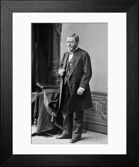 Framed Print : Former President Ulysses S. Grant, after European trip, which was extended to Africa and Asia, and lasted from May 1877 through Sept. 1879 Framed Print : Former President Ulysses S. Grant, after European trip, which was extended to Africa and Asia, and lasted from May 1877 through Sept. 1879