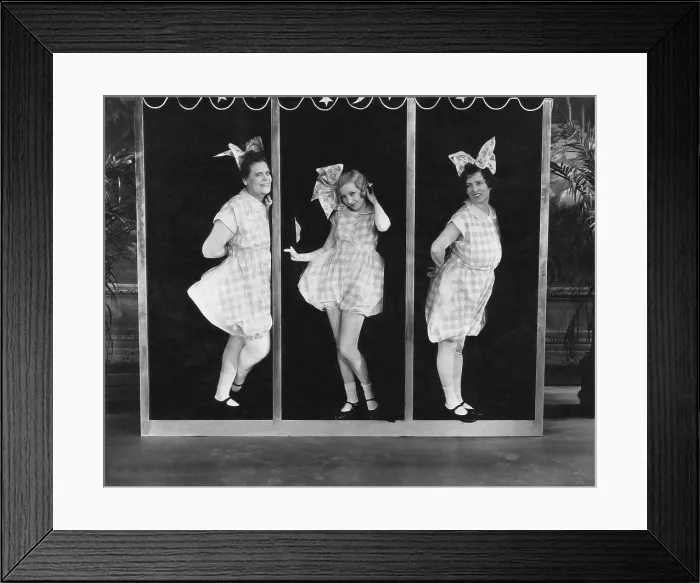 Framed Print : THE HOLLYWOOD REVIEW OF 1929, from left: Marie Dressler, Bessie Love, Polly Moran, 1929