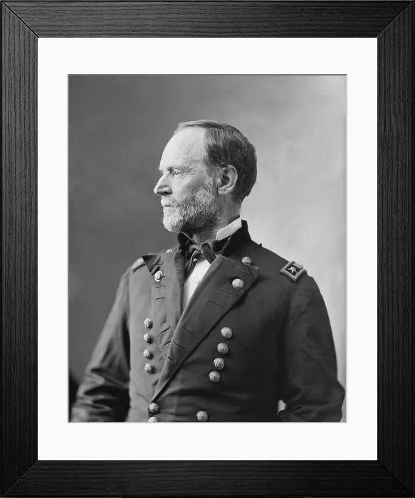 Framed Print : William T. Sherman, c. 1875-80, when he was Commanding General of the United States Army from March 1869 to Nov. 1883