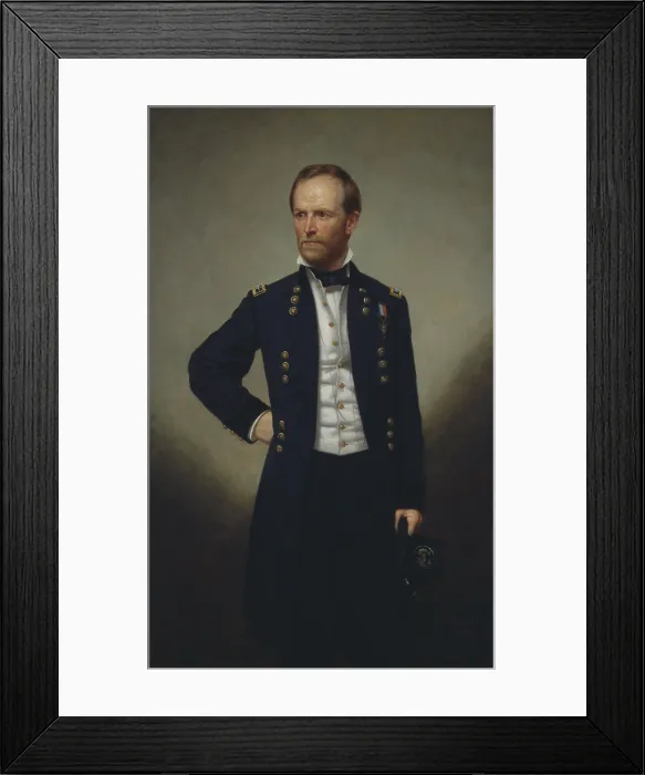 Framed Print : Major General William T. Sherman, 1866, in portrait painting by George Peter Alexander Healy (BSLOC_2018_10_90)