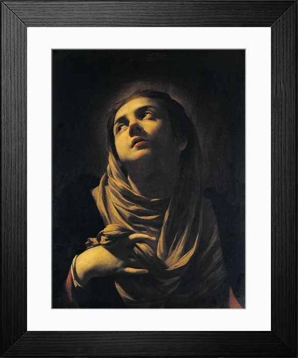 Framed Print : The Grieving Madonna (La Vergine addolorata), by Simon Vouet, 1624-1625, 17th Century, oil on canvas, 66, 4 x 50, 4 cm - Italy, Lombardy, Bergamo, Credito Bergamasco Framed Print : The Grieving Madonna (La Vergine addolorata), by Simon Vouet, 1624-1625, 17th Century, oil on canvas, 66, 4 x 50, 4 cm - Italy, Lombardy, Bergamo, Credito Bergamasco