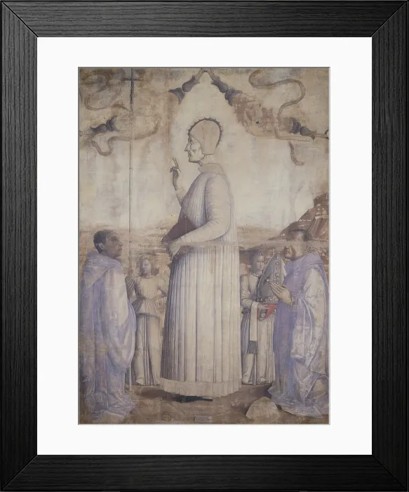 Framed Print : Blessed Lorenzo Giustiniani (Il beato Lorenzo Giustiniani), by Gentile Bellini, 1465, 15th Century, canvas, 221 x 155 cm - Italy, Veneto, Venice, Gallerie dell'Accademia