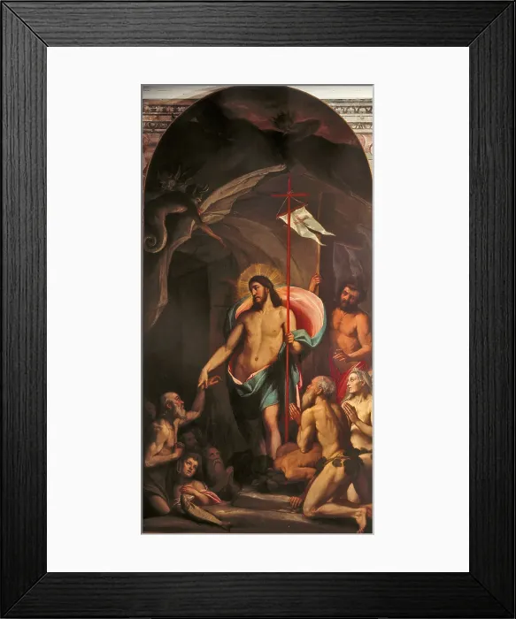 Framed Print : Christ's descent into the Limbo, by Federico Zuccari, 1585, 16th Century, oil on canvas - Italy, Lombardy, Milan, Brera Collection. Whole artwork view Framed Print : Christ's descent into the Limbo, by Federico Zuccari, 1585, 16th Century, oil on canvas - Italy, Lombardy, Milan, Brera Collection. Whole artwork view