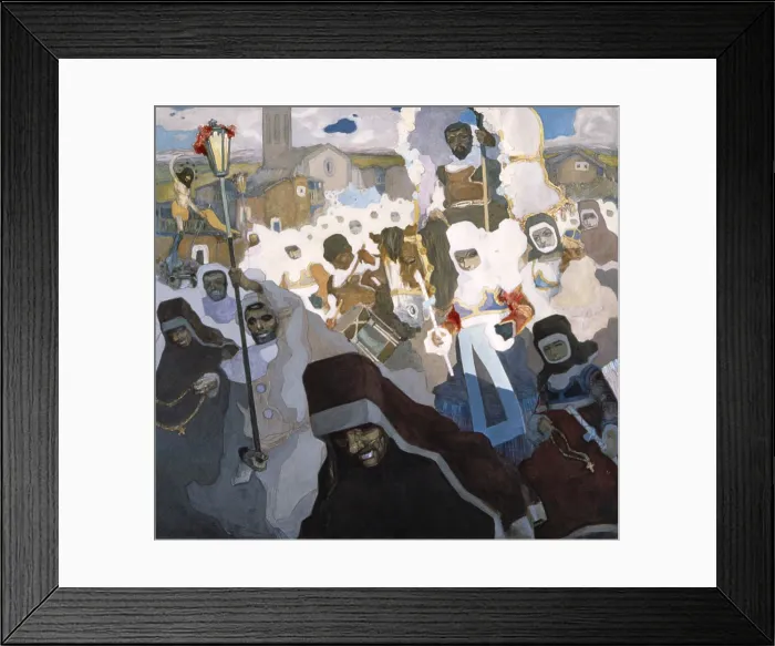 Framed Print : Procession in Barbagia at Fonni (Processione nella Barbagia di Fonni), by Giuseppe Biasi, 1908, 20th Century, watercolor on paper, 64 x 68 cm - Italy, Sardinia, Nuoro Framed Print : Procession in Barbagia at Fonni (Processione nella Barbagia di Fonni), by Giuseppe Biasi, 1908, 20th Century, watercolor on paper, 64 x 68 cm - Italy, Sardinia, Nuoro