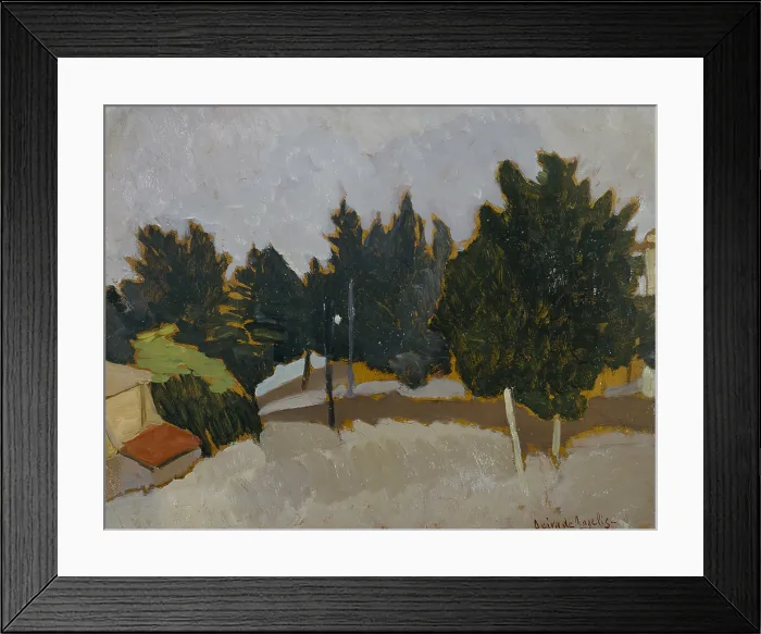 Framed Print : Winter at Villa Borghese (Inverno a Villa Borghese), by Deiva De Angelis, 20th Century, oil on canvas - Private Collection. Whole artwork view Framed Print : Winter at Villa Borghese (Inverno a Villa Borghese), by Deiva De Angelis, 20th Century, oil on canvas - Private Collection. Whole artwork view